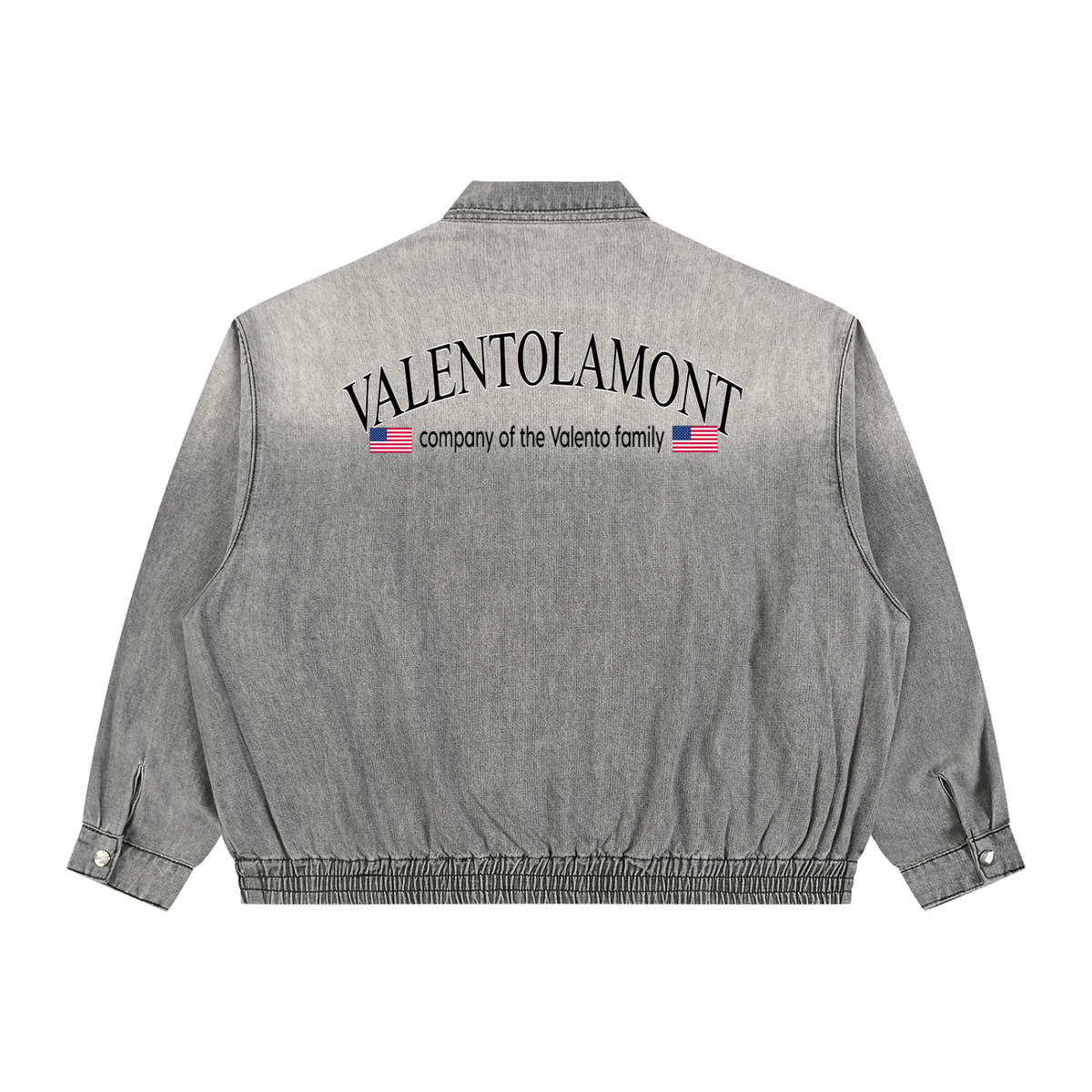 Unisex Vintage Wash Full-Zip Denim Jacket