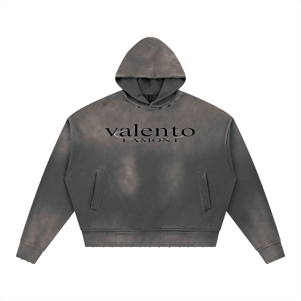 Unisex Sunfade Distressed Boxy Hoodie