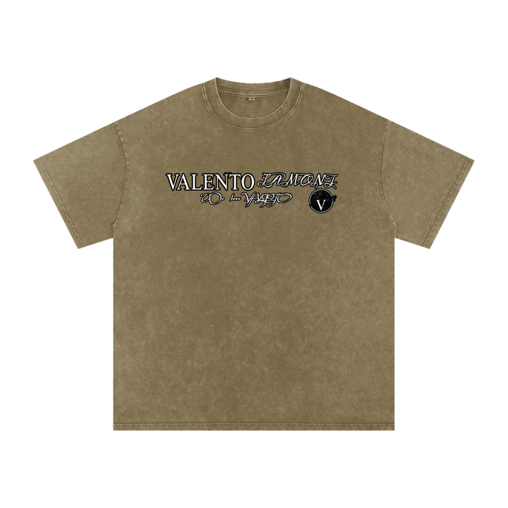 Snow Washed Oversized Cotton T-Shirt