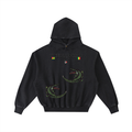 Frayed Enzyme Washed Fleece Hoodie