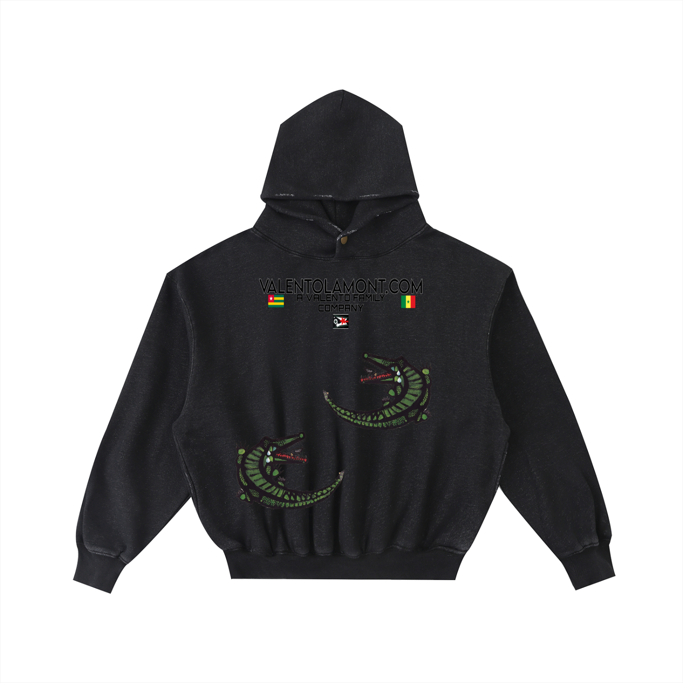 Frayed Enzyme Washed Fleece Hoodie