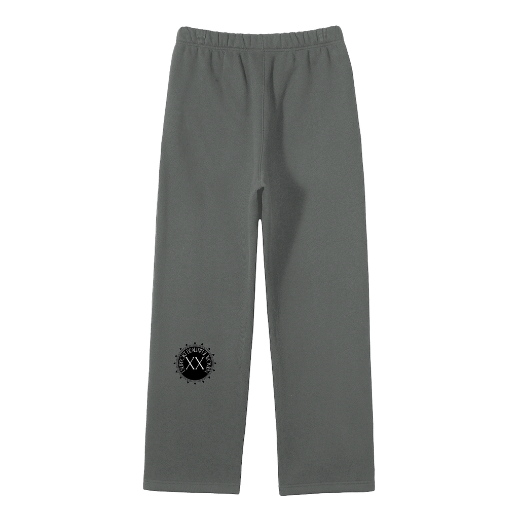 Unisex Solid Color Fleece Straight Leg Pants