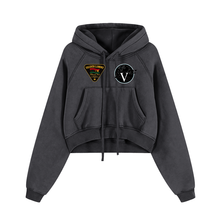 Snow Washed Cropped Hoodie