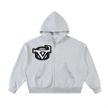 Fleeced Full-Zip Boxy Hoodie