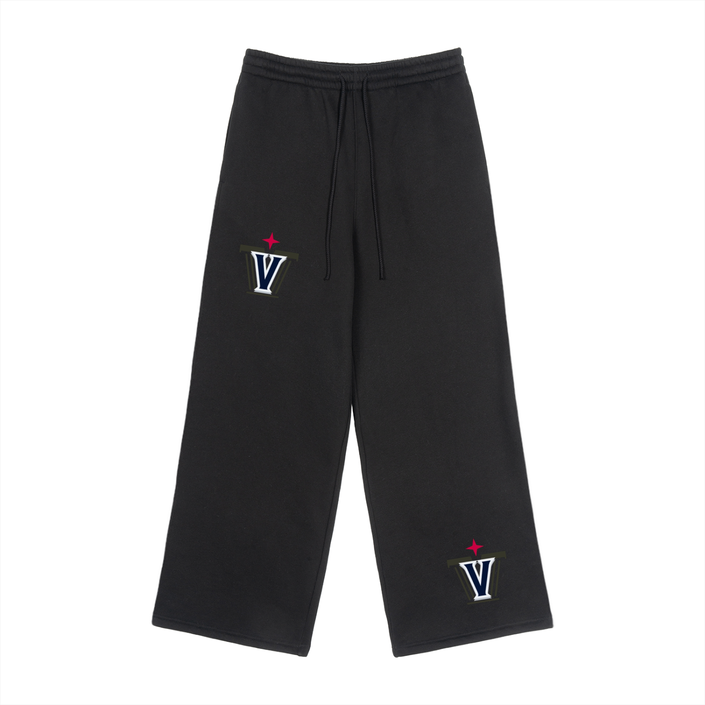 Fleece Drawstring Straight-Leg Sweatpants