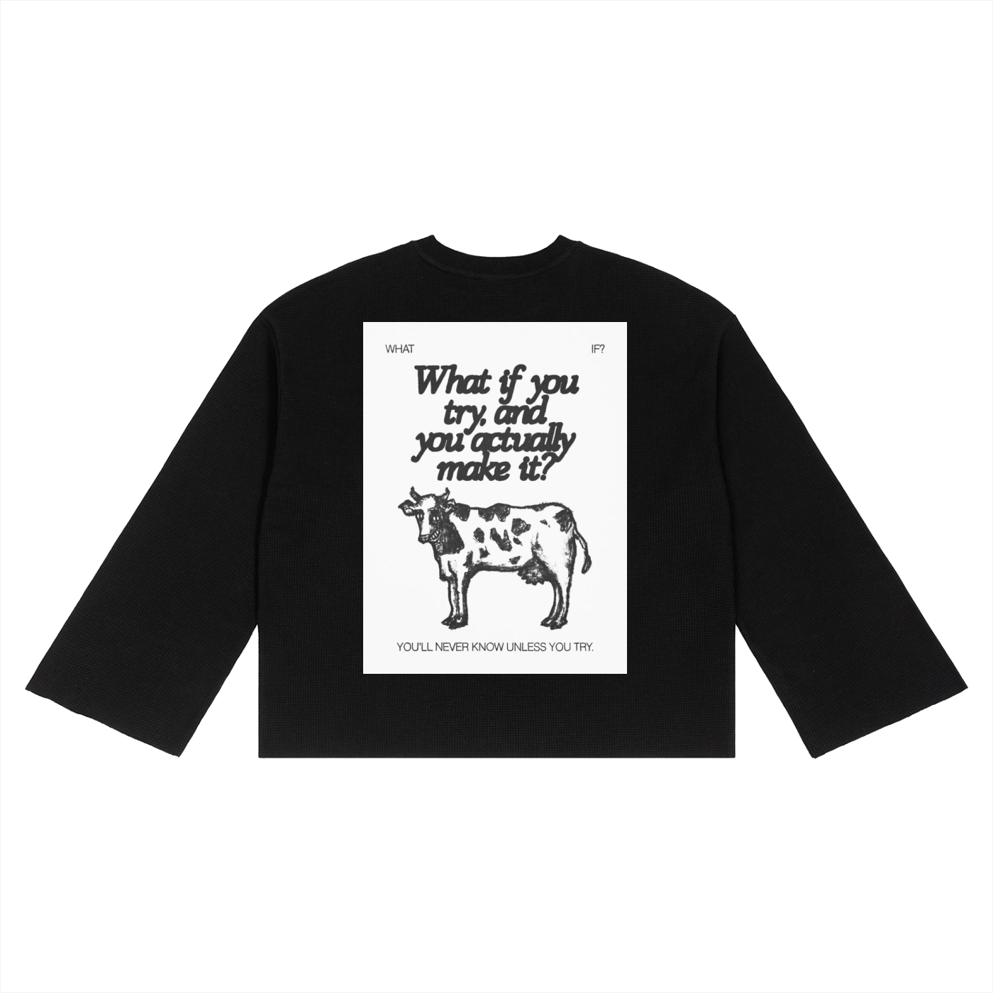 Unisex Waffle Raw Edge T-Shirt