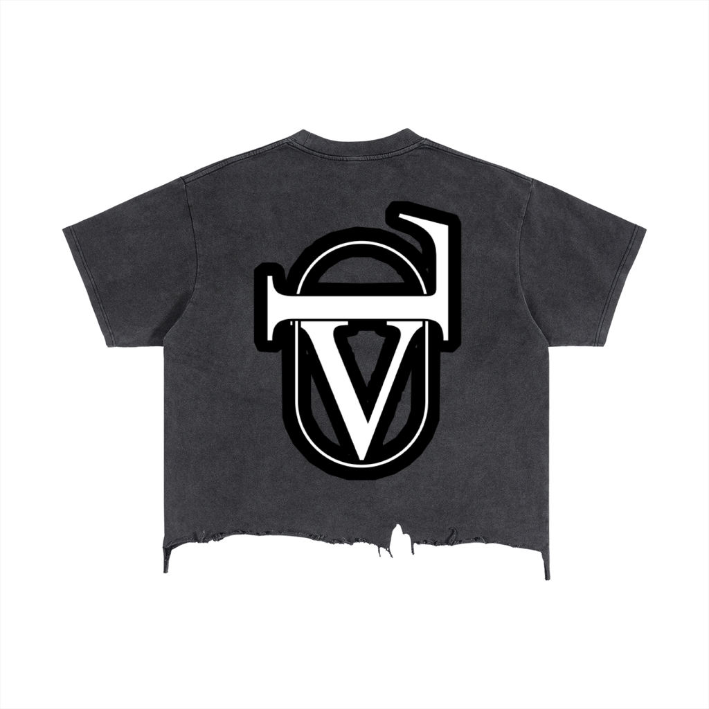 Vintage Wash Boxy Distressed Hem T-Shirt