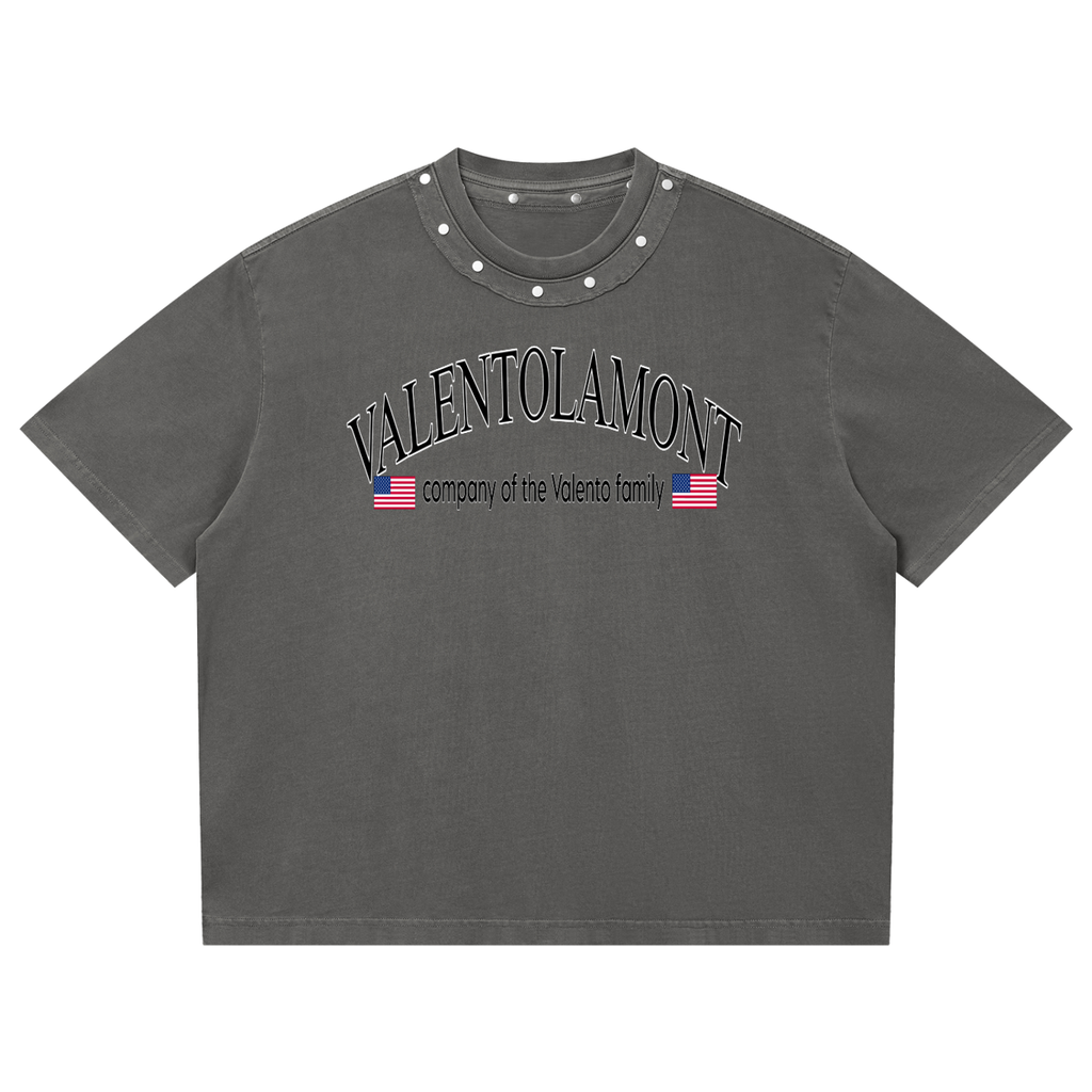 Unisex Washed Boxy Studded T-Shirt