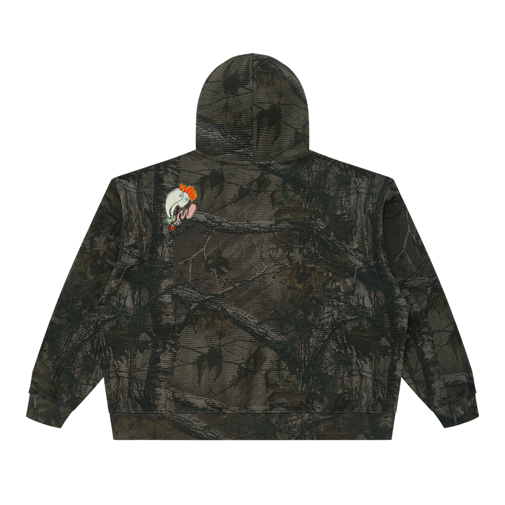 Unisex Waffle Tree Camo Boxy Hoodie