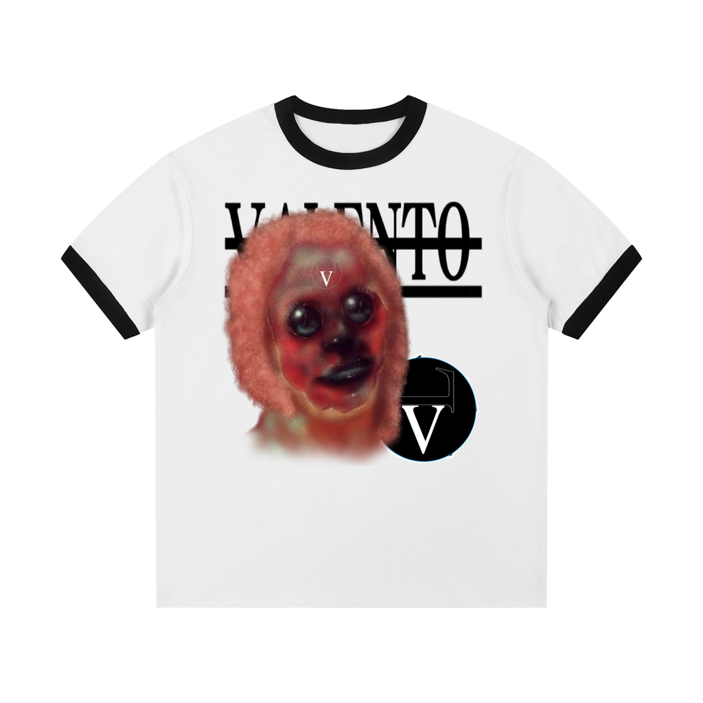 Contrast Edge Ribbed Crewneck T-Shirt