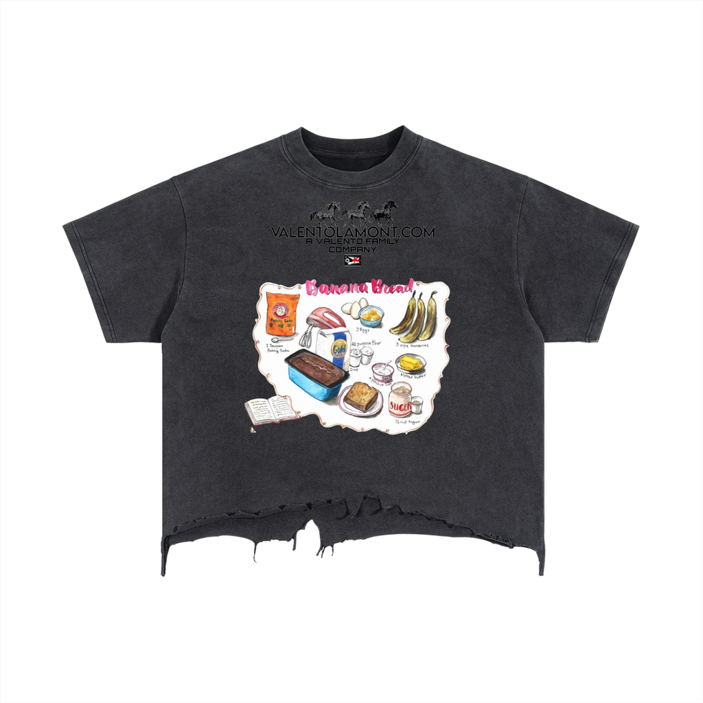 Vintage Wash Boxy Distressed Hem T-Shirt