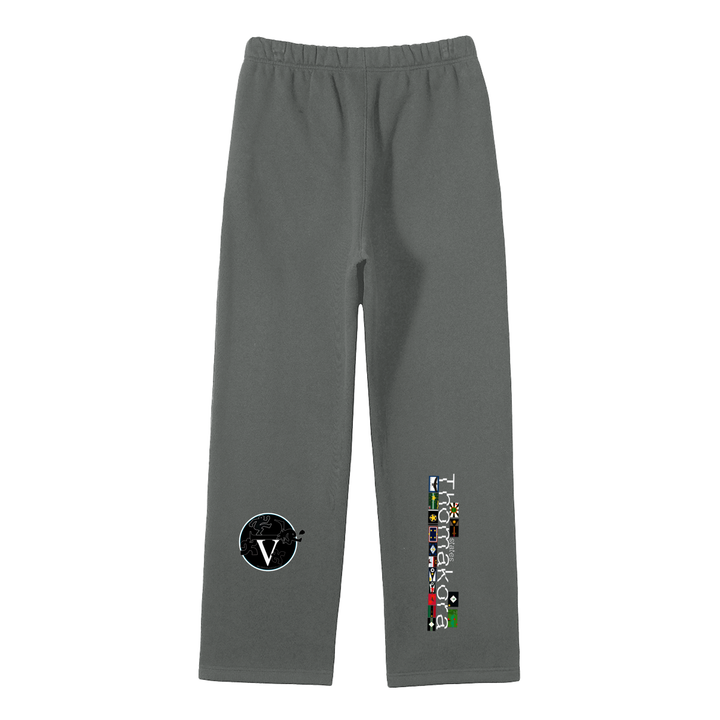 Streetwear Unisex Solid Color Fleece Straight Leg Pants