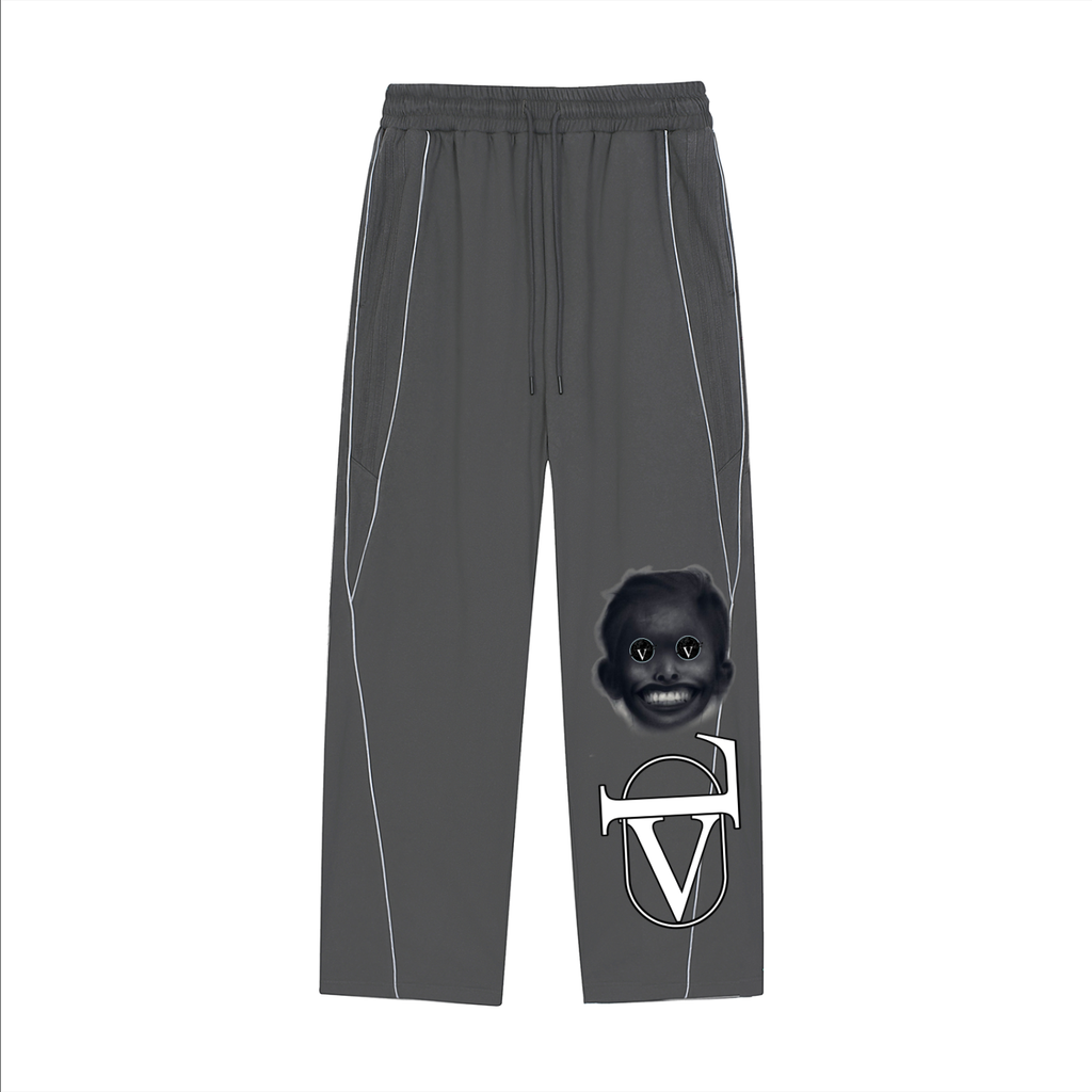 Reflection Striped Straight-Leg Sweatpants