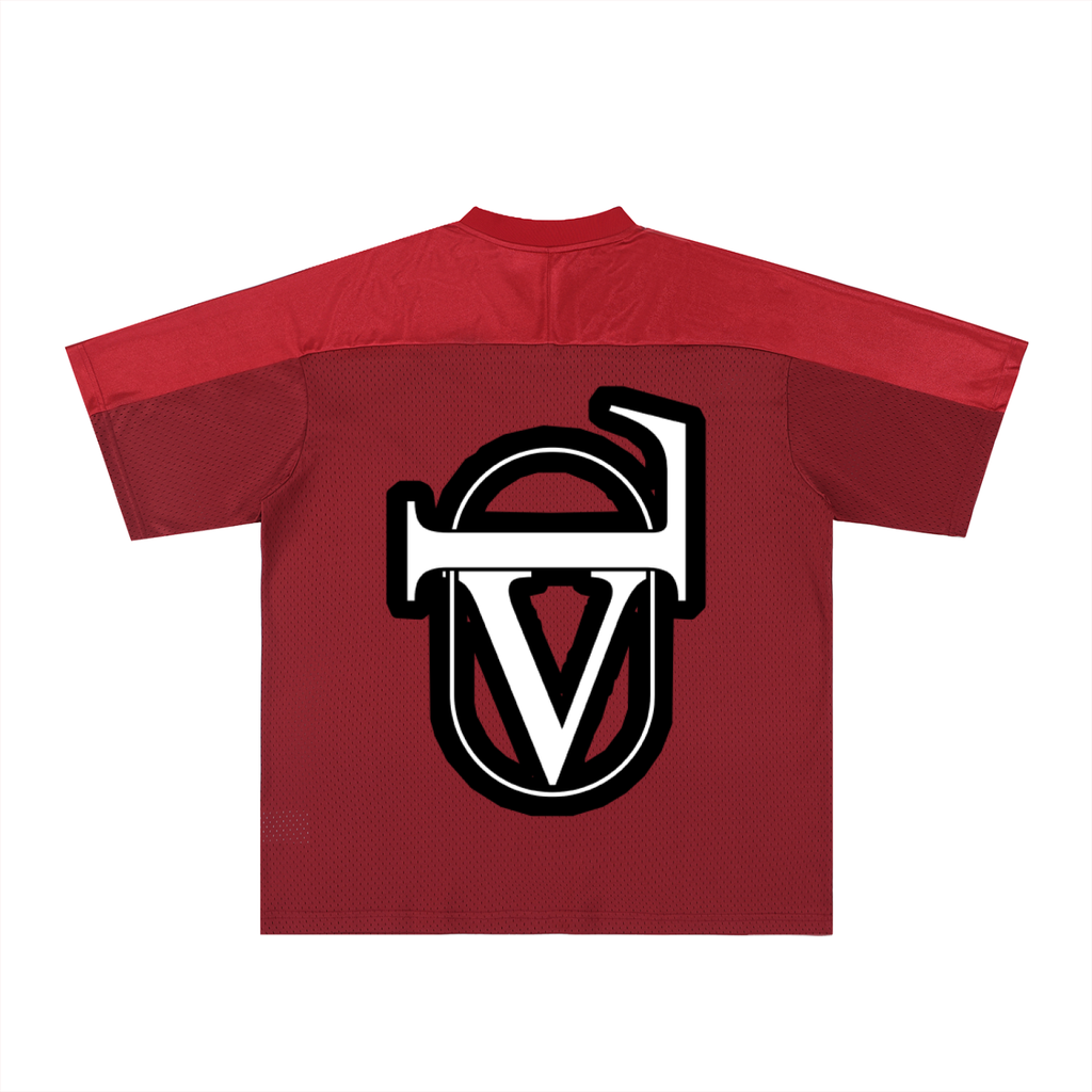 Oversized Mesh V-Neck Soccer Jersey