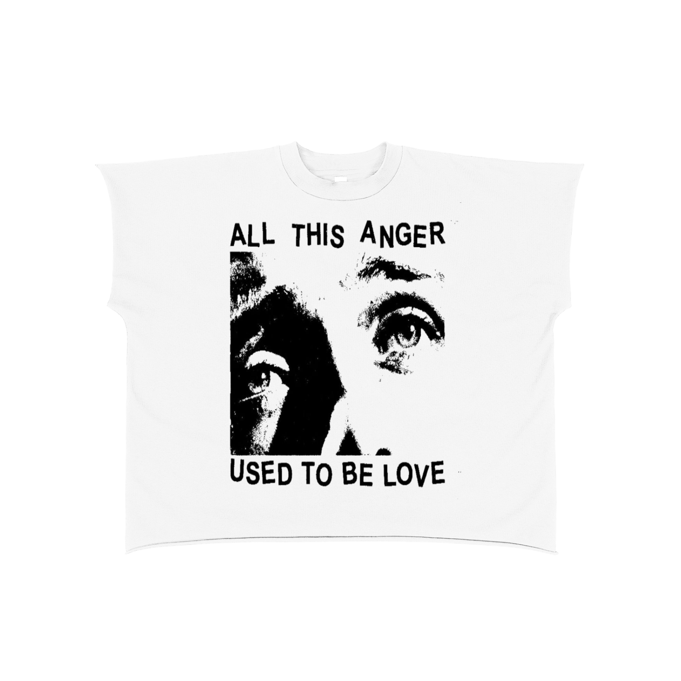 Raw Edge Boxy Non-Shrink T-Shirt