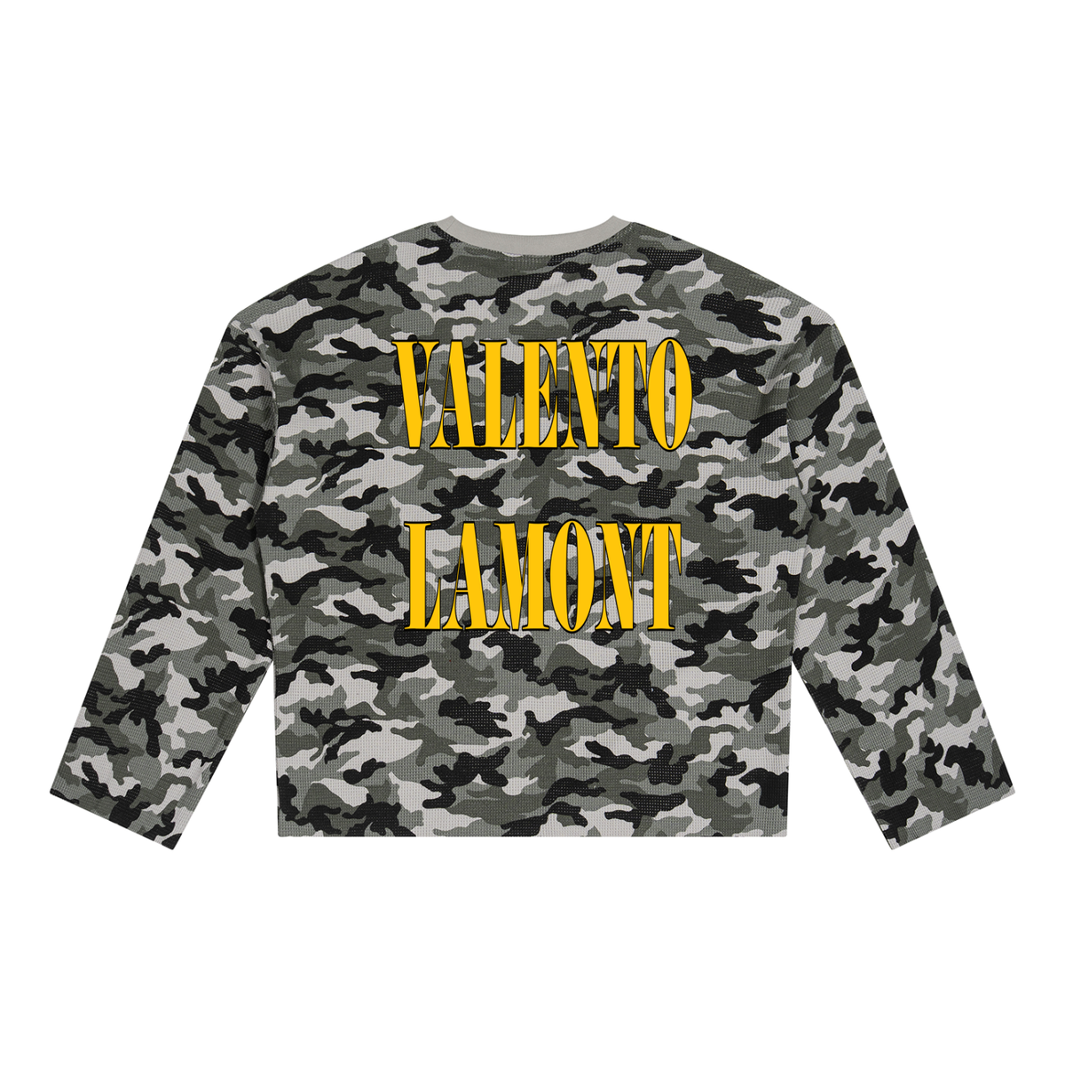 V Camo Waffle Raw Edge T-Shirt