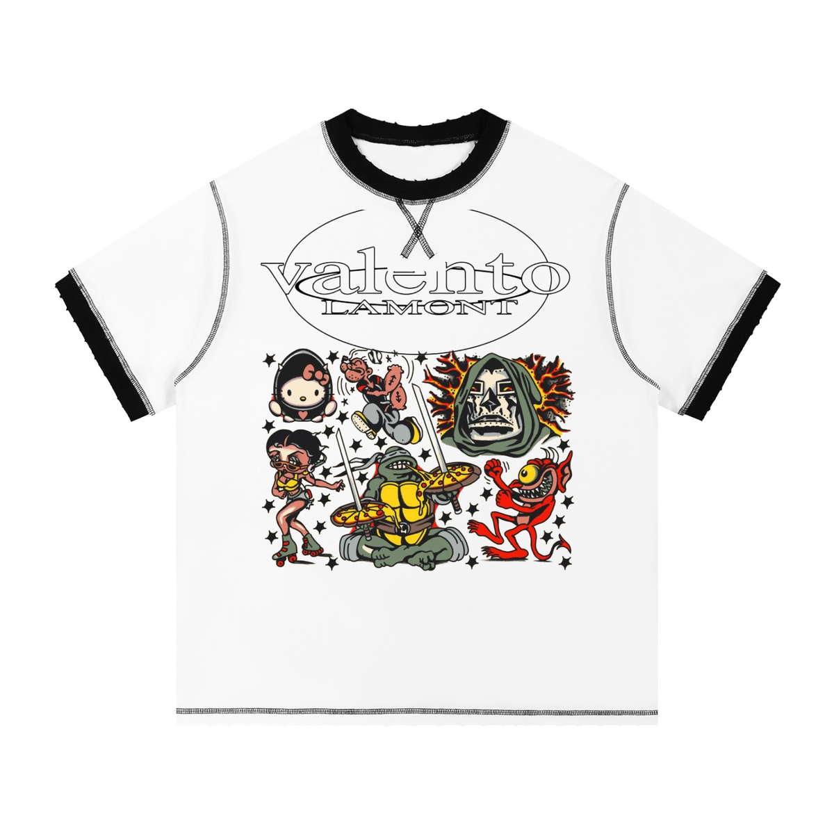 Unisex Contrast-Stitched Ringer T-Shirt