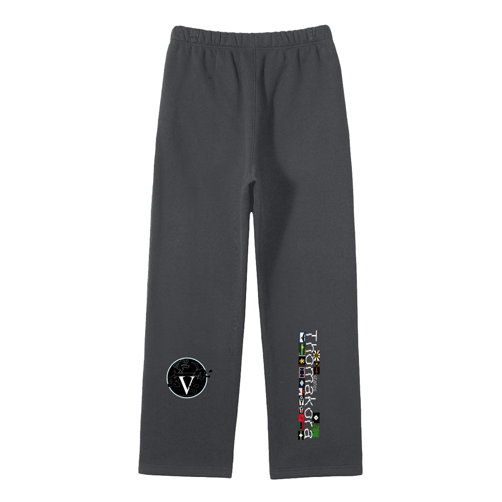 Streetwear Unisex Solid Color Fleece Straight Leg Pants
