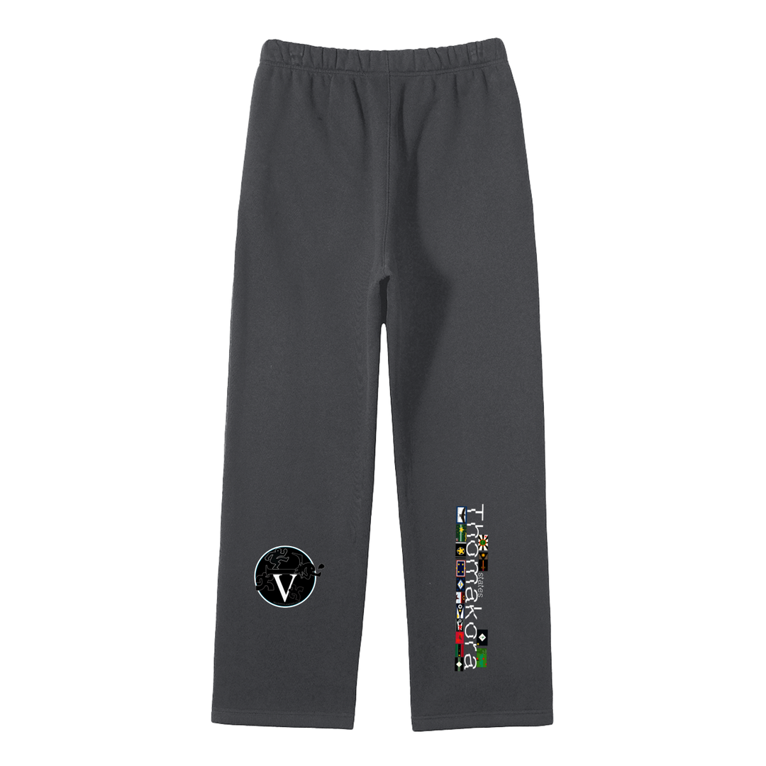 Streetwear Unisex Solid Color Fleece Straight Leg Pants