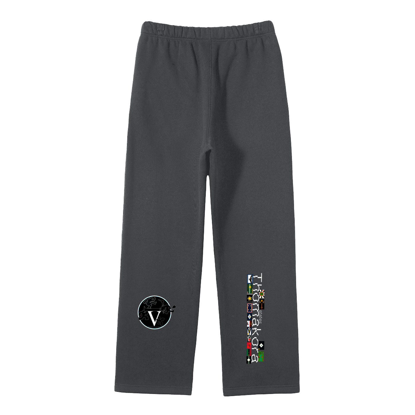 Streetwear Unisex Solid Color Fleece Straight Leg Pants