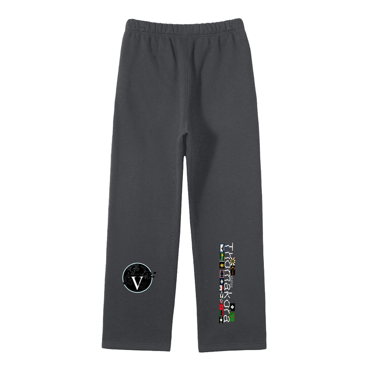 Streetwear Unisex Solid Color Fleece Straight Leg Pants