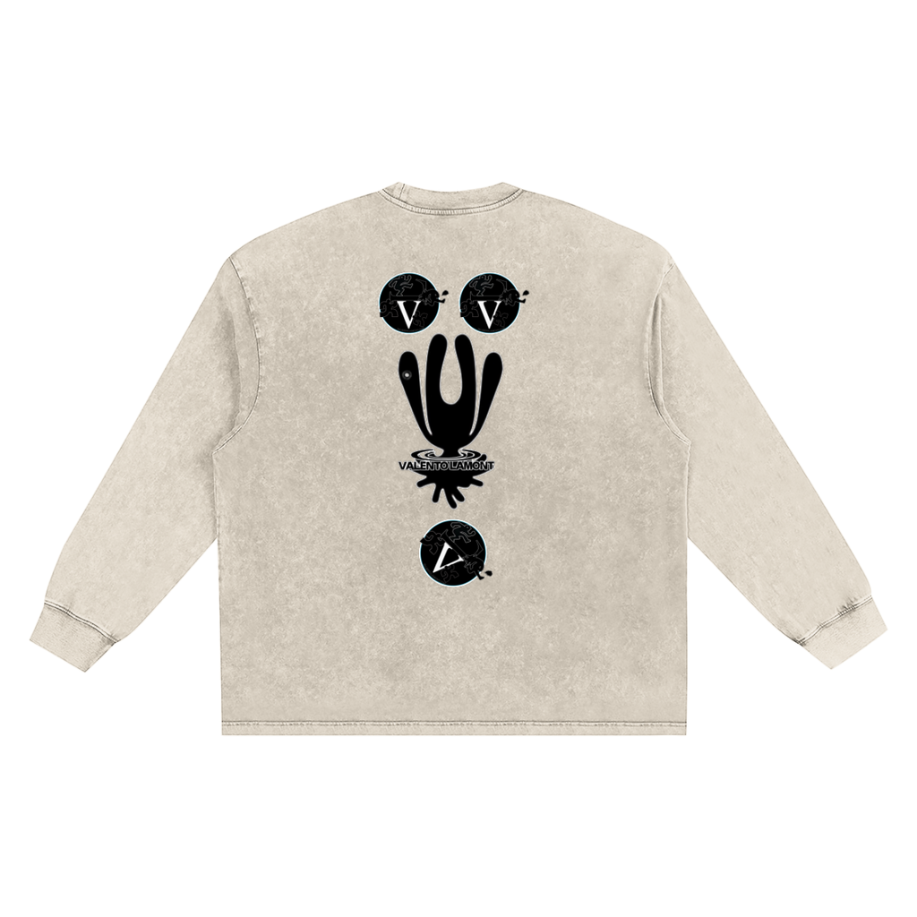 Snow Washed Oversize Long Sleeve T-shirt