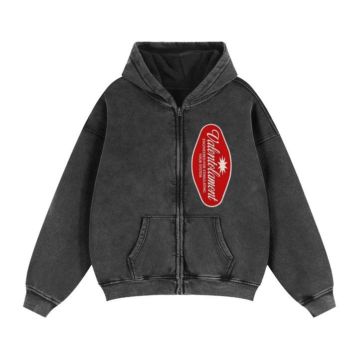 Zip-Through Boxy Fleece Hoodie