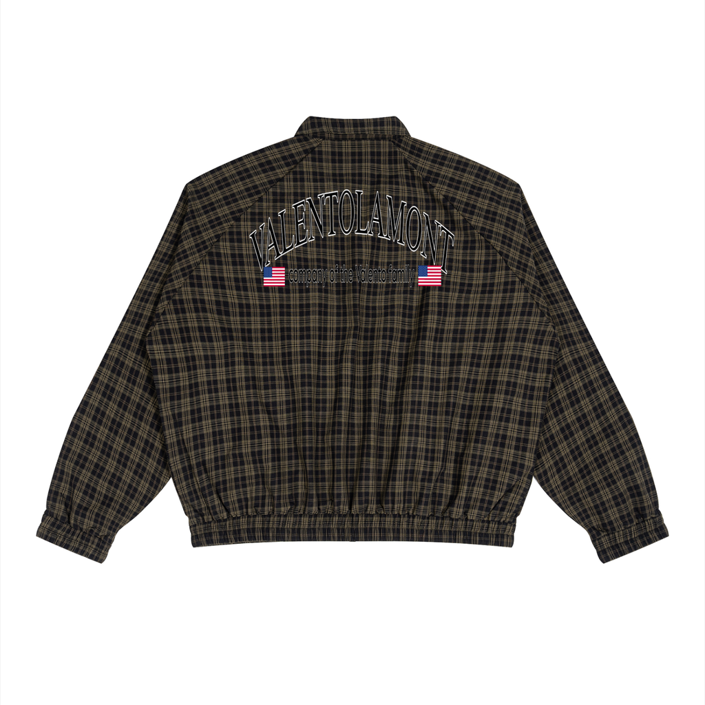 Unisex Plaid Full-Zip Track Jacket