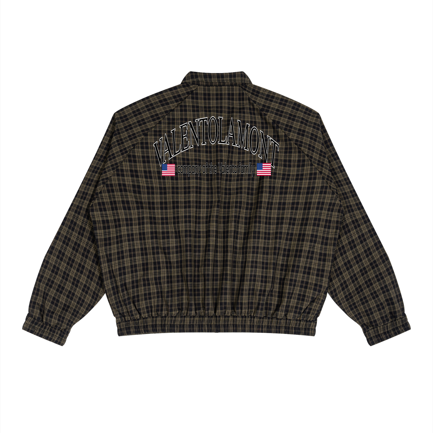Unisex Plaid Full-Zip Track Jacket