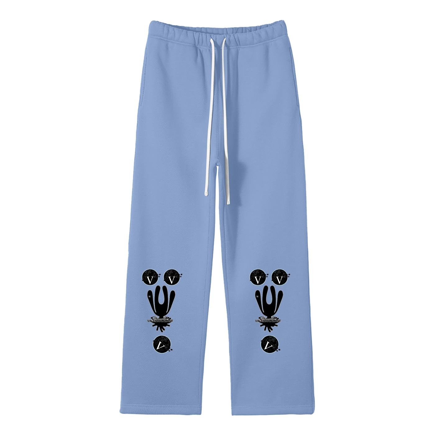 Streetwear Unisex Solid Color Fleece Straight Leg Pants