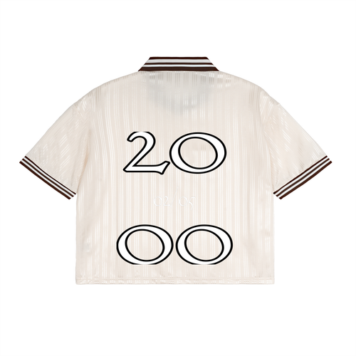 Contrast Stripes Polo Collar T-Shirt
