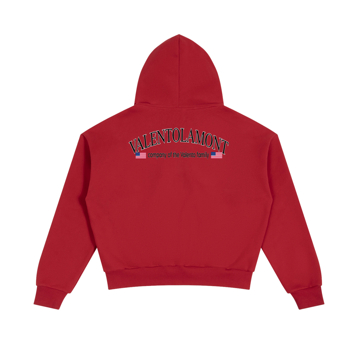 V Boxy Fleece Piping Full Zip Hoodie