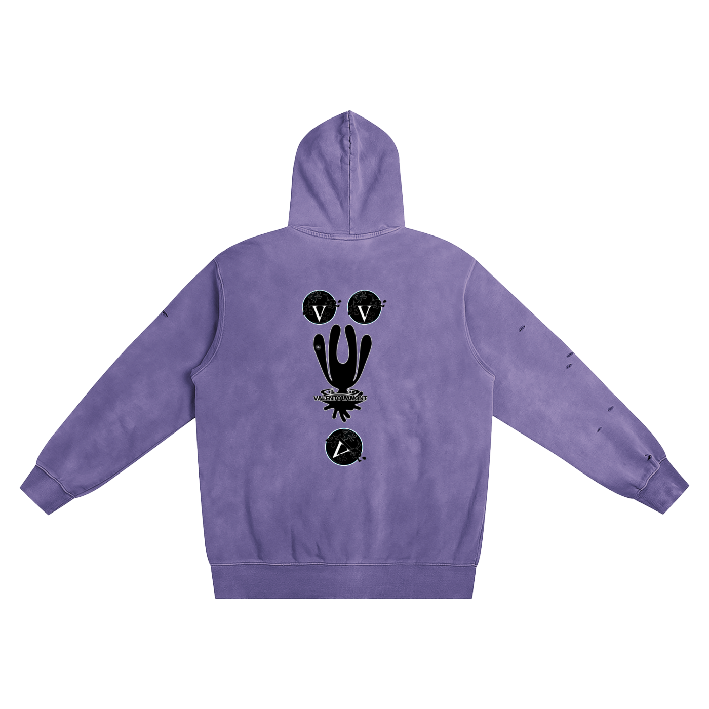 Heavyweight Pure Cotton Hand-Frayed Monkey Washed Hoodie