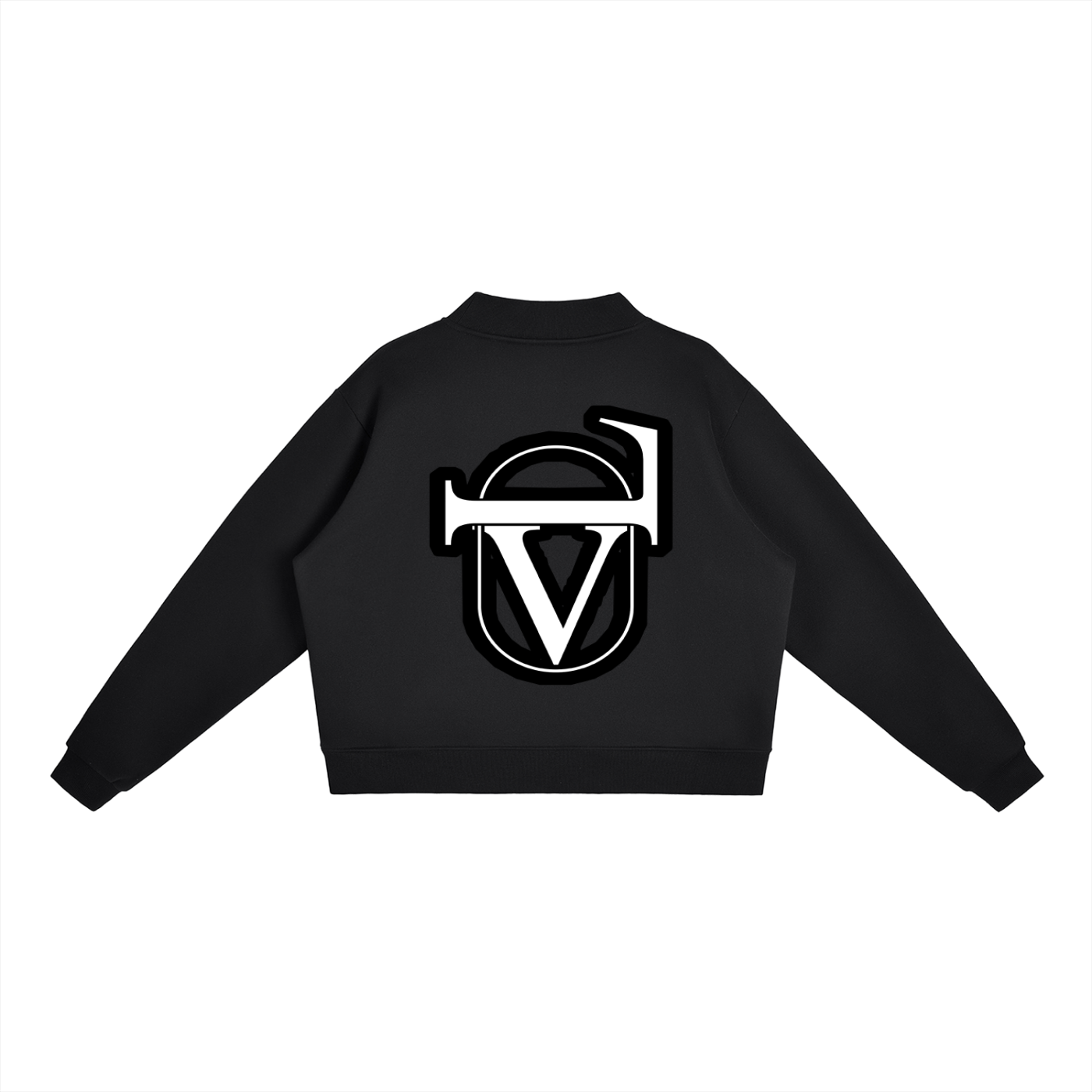 Essential Fleece Mock-Neck Crew Sweatshirt