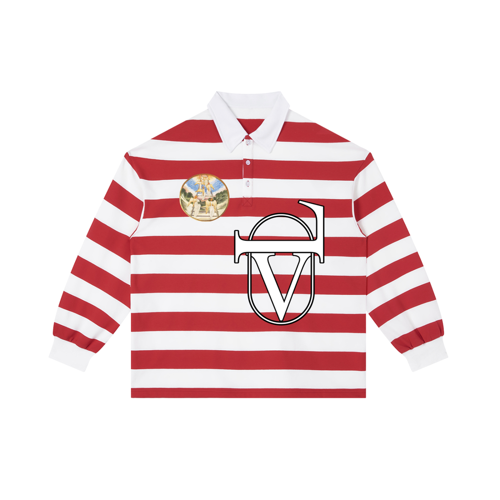 Color Block Stripe Polo Shirt