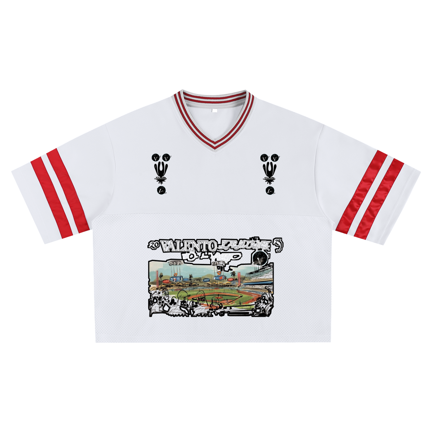 Taped Mesh Boxy T-shirt