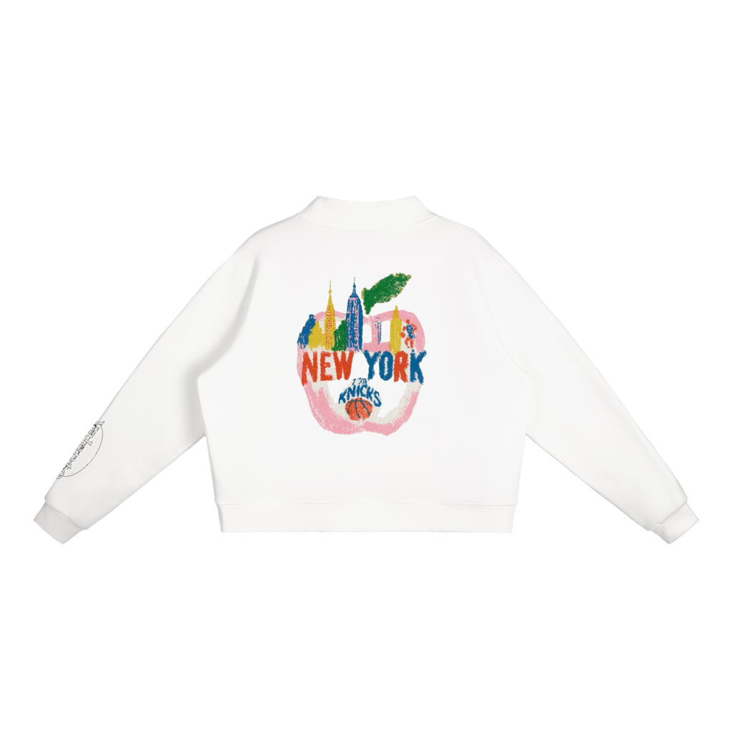 Essential Fleece Mock-Neck Crew Sweatshirt