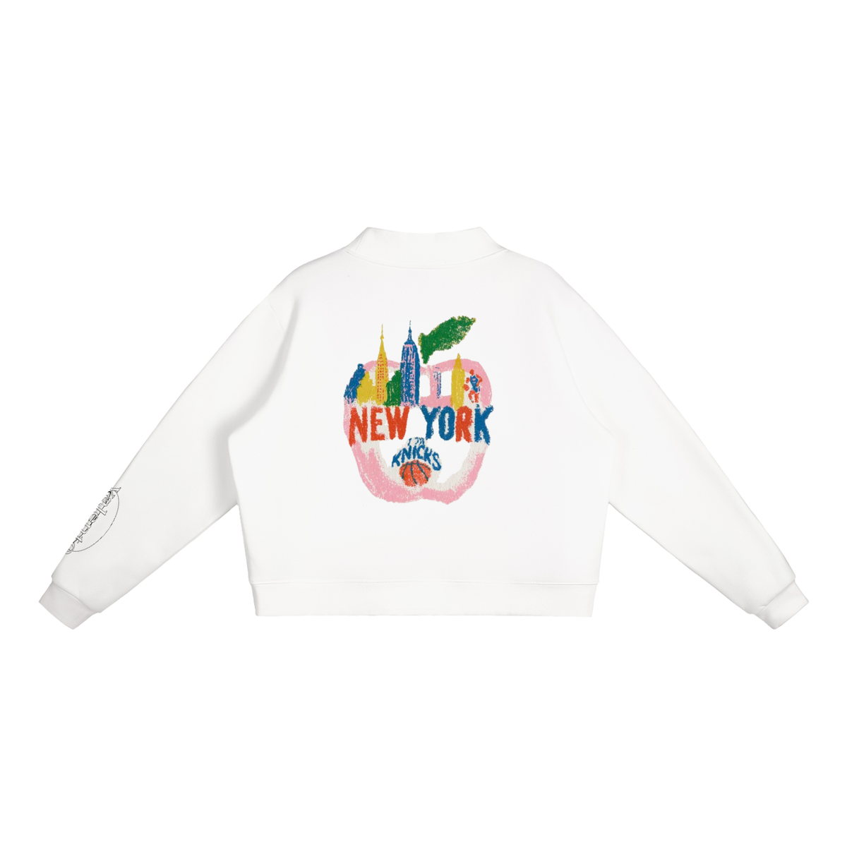 Essential Fleece Mock-Neck Crew Sweatshirt
