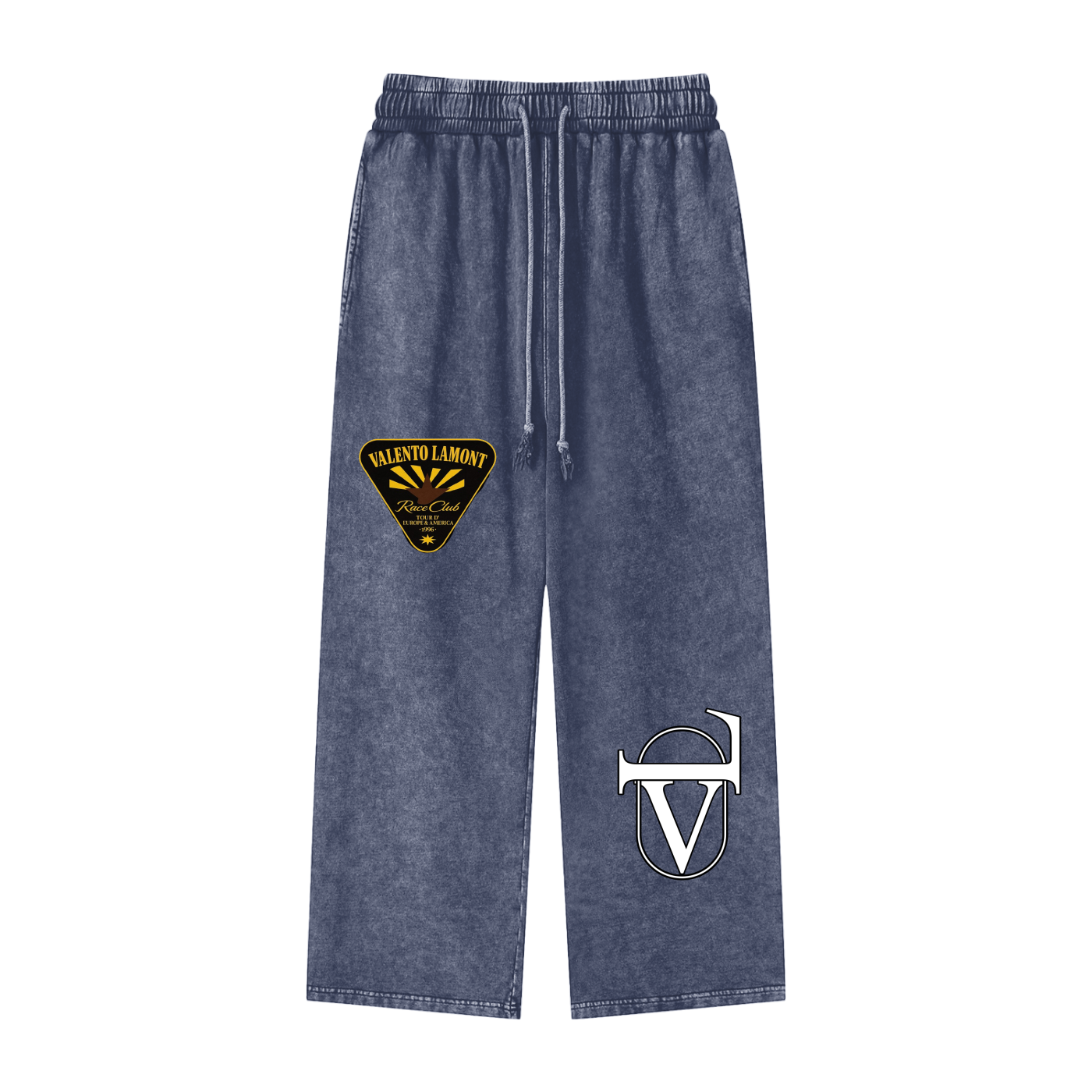 Acid Wash Straight Leg Pants - 360 GSM
