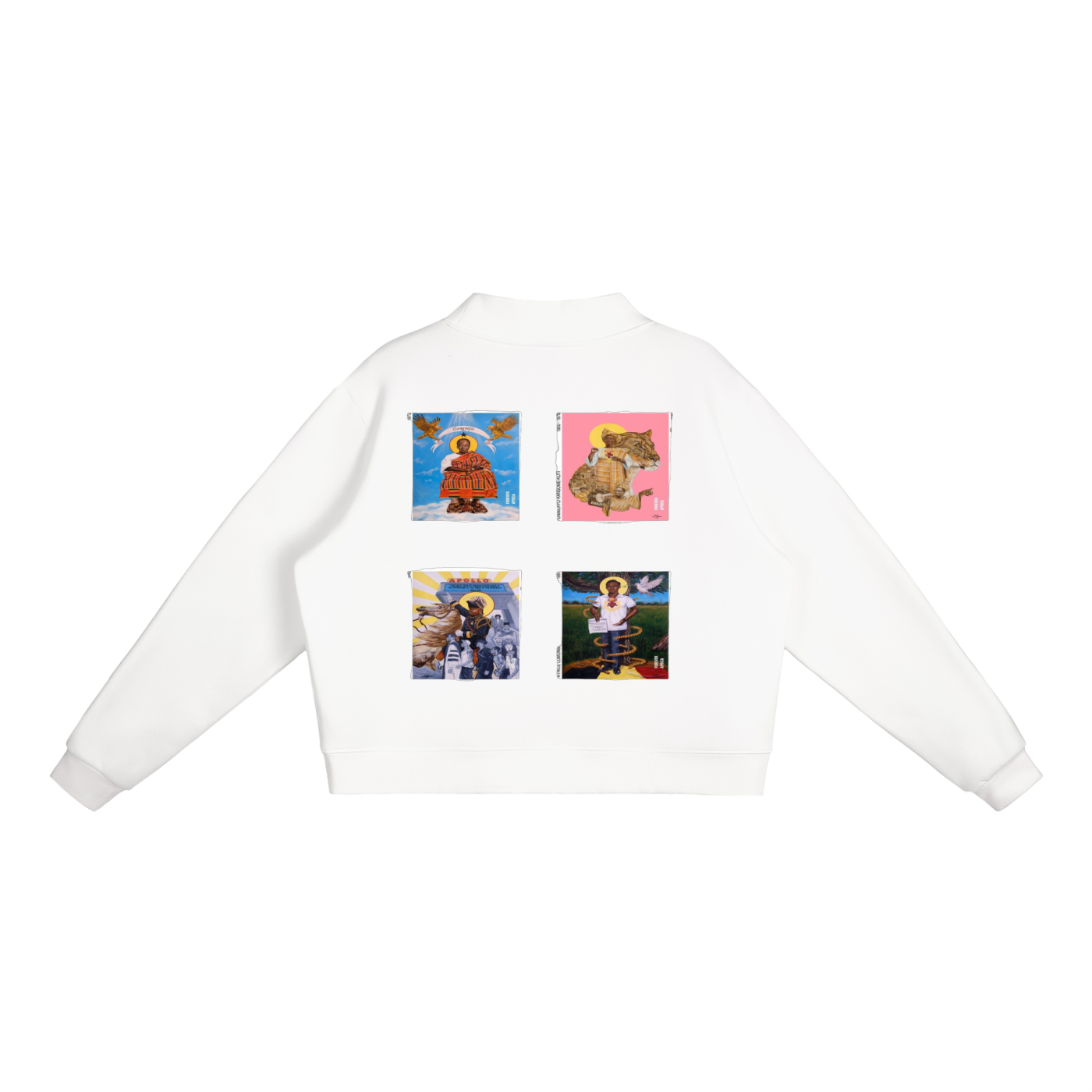 Essential Fleece Mock-Neck Crew Sweatshirt