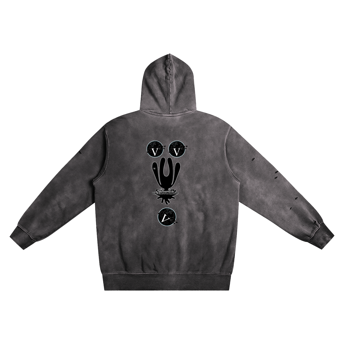 Heavyweight Pure Cotton Hand-Frayed Monkey Washed Hoodie