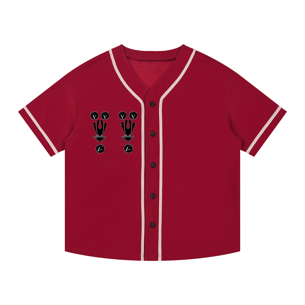 Contrast Piped Button-Up Jersey