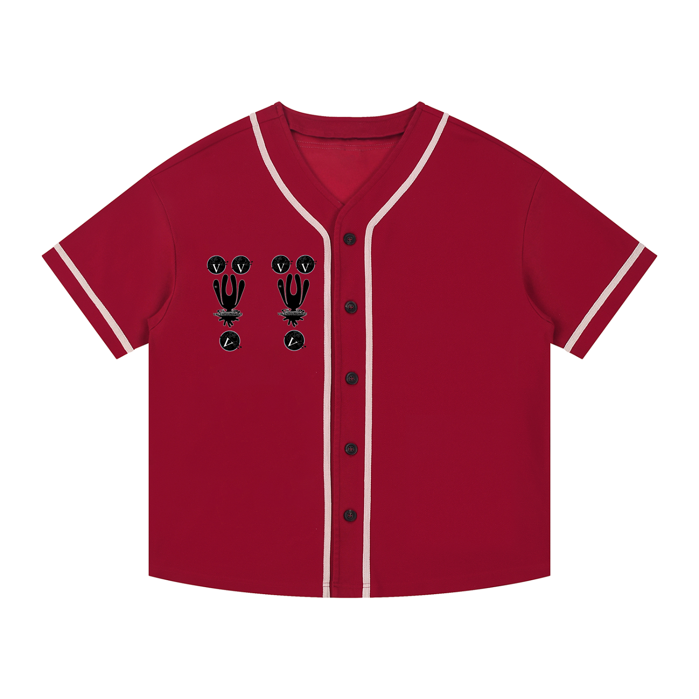 Contrast Piped Button-Up Jersey