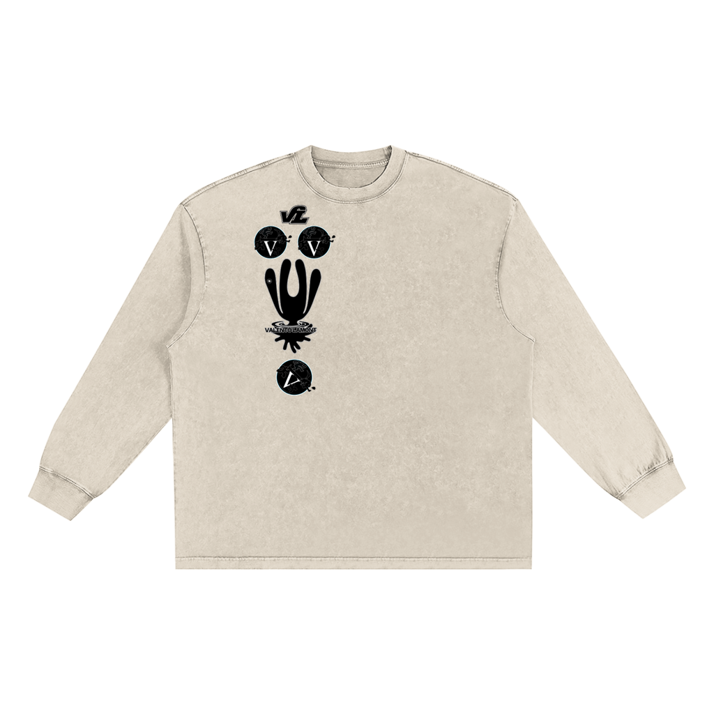Snow Washed Oversize Long Sleeve T-shirt