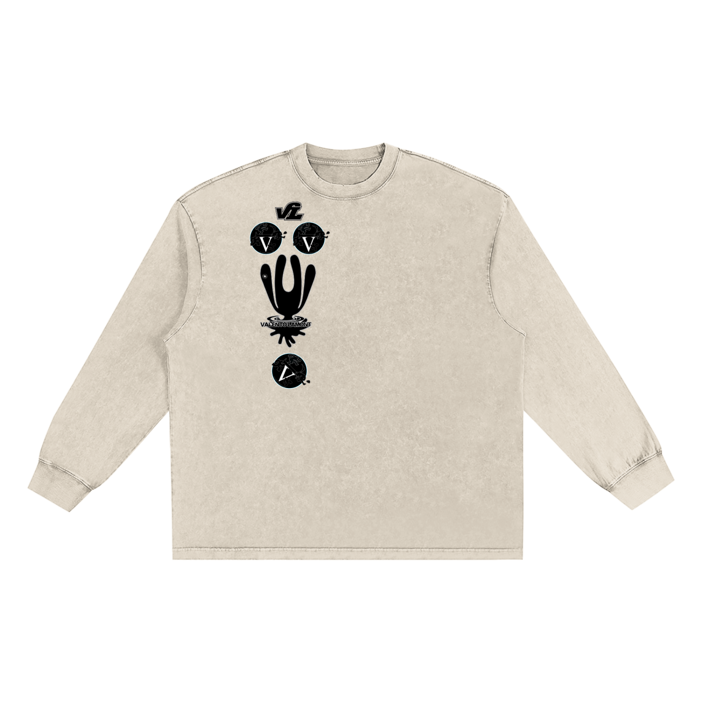 Snow Washed Oversize Long Sleeve T-shirt