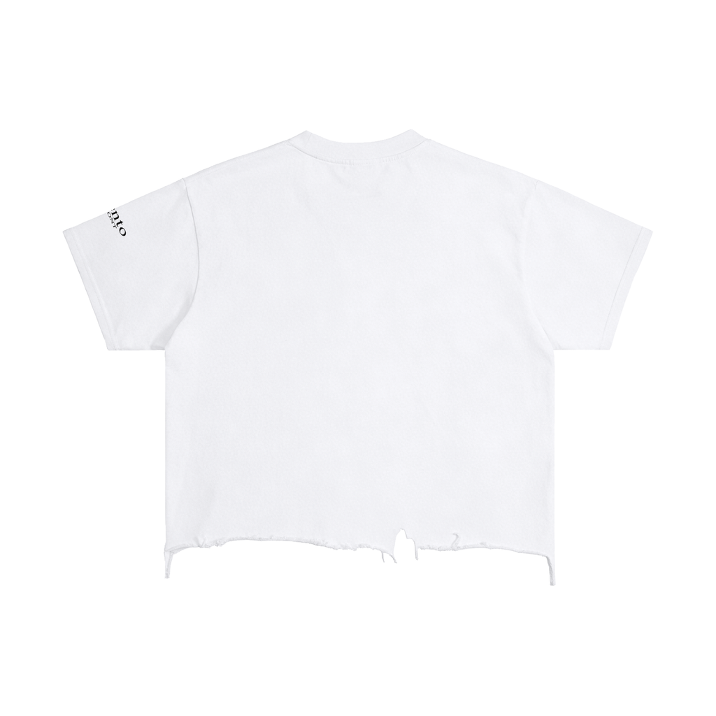 Vintage Wash Boxy Distressed Hem T-Shirt