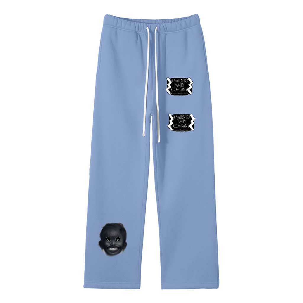 Unisex Solid Color Fleece Straight Leg Pants