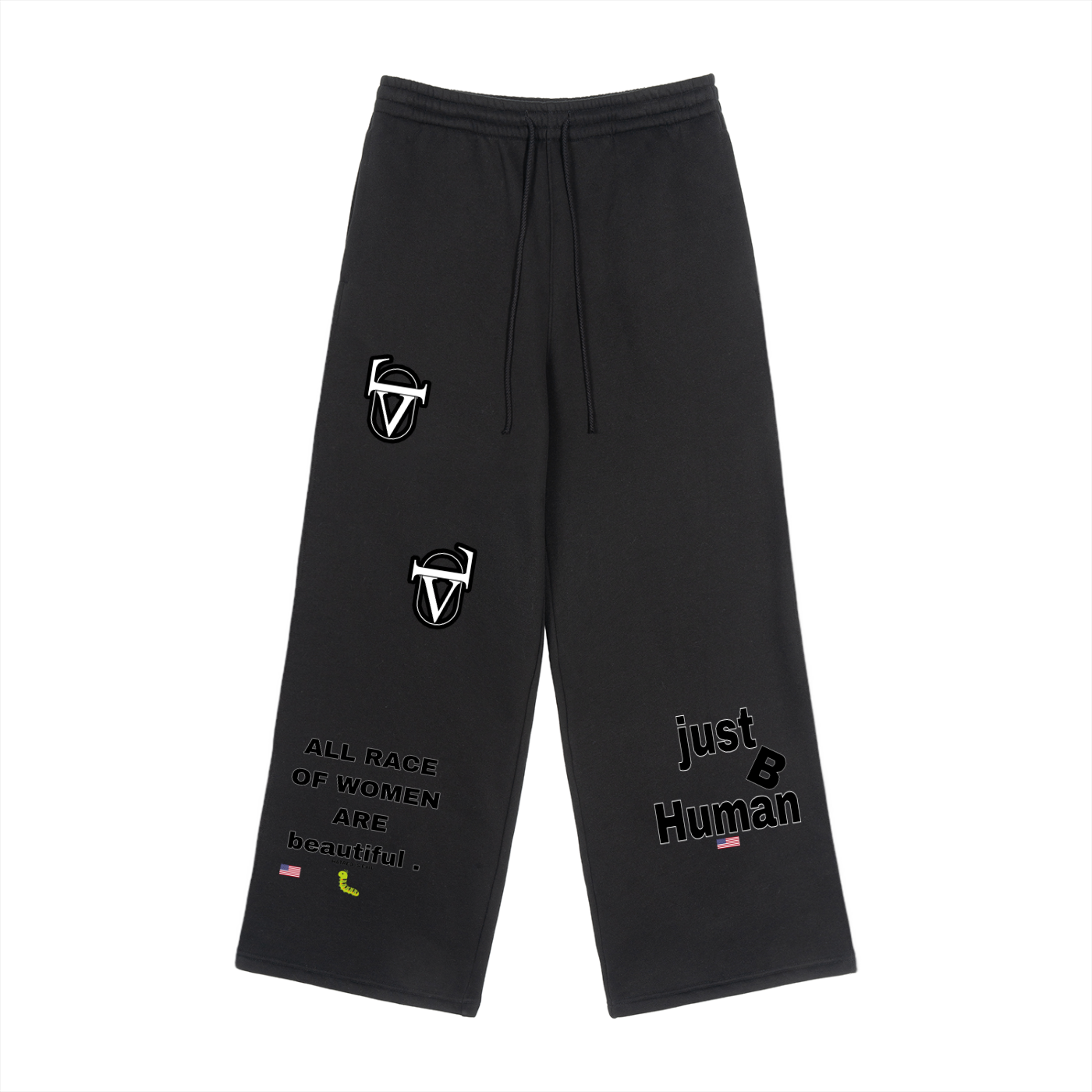 Fleece Drawstring Straight-Leg Sweatpants