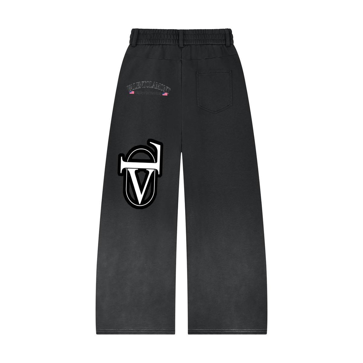 Unisex Sunfade Paneled Barrel Leg Sweatpants