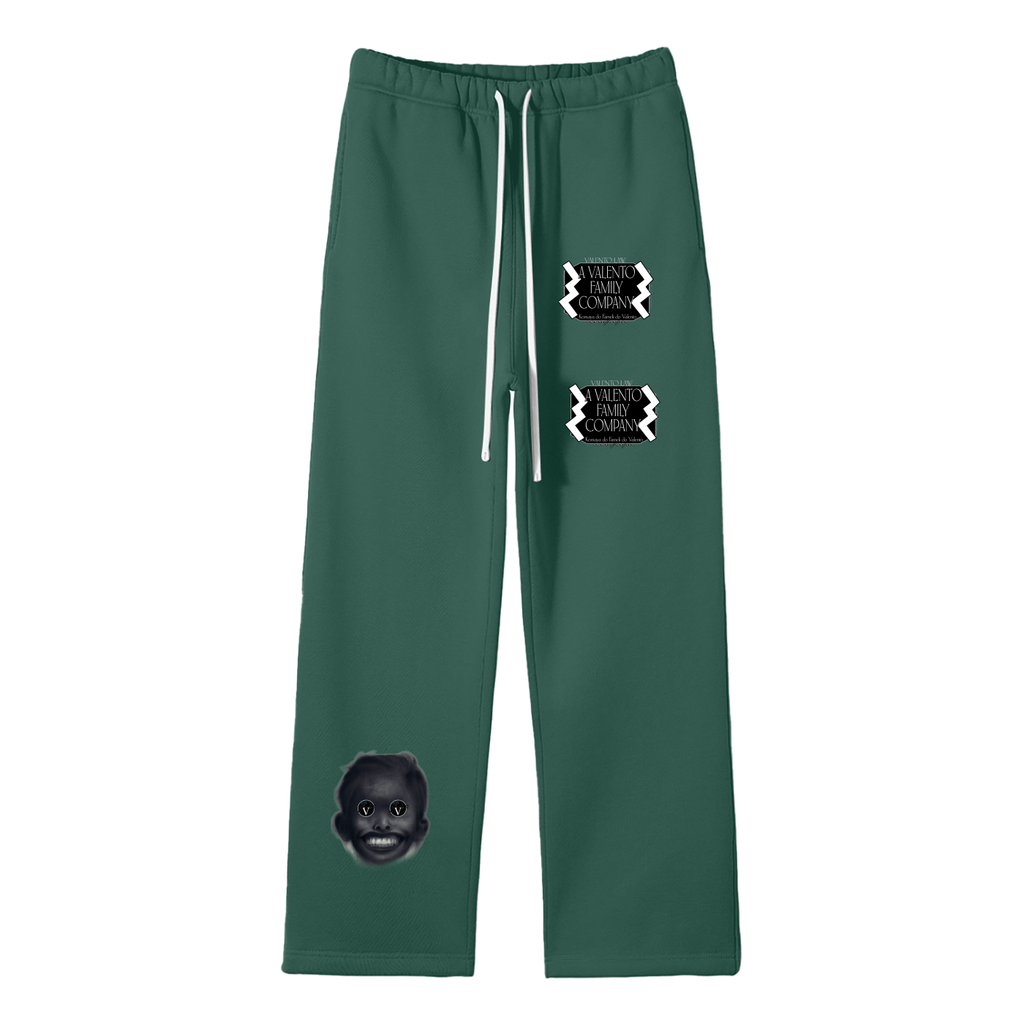 Unisex Solid Color Fleece Straight Leg Pants